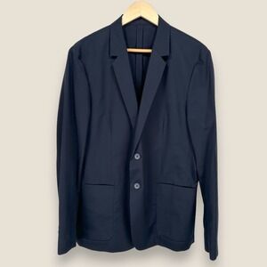 COS Blazer Sport Coat Jacket Men 40R Navy Travel Unlined Unstructured Cotton